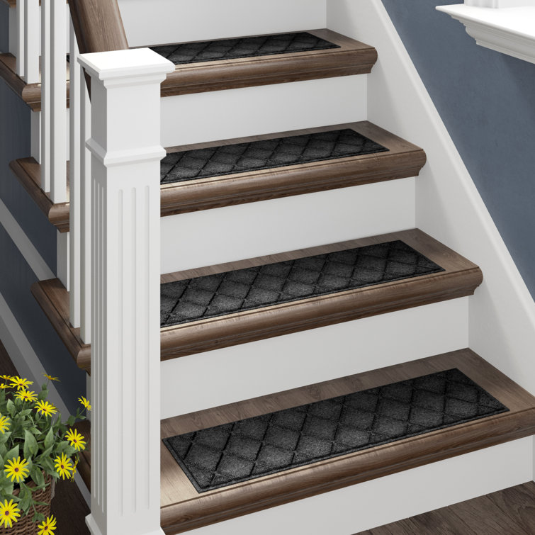 Wade Logan® Khiry Charcoal Stair Tread & Reviews Wayfair